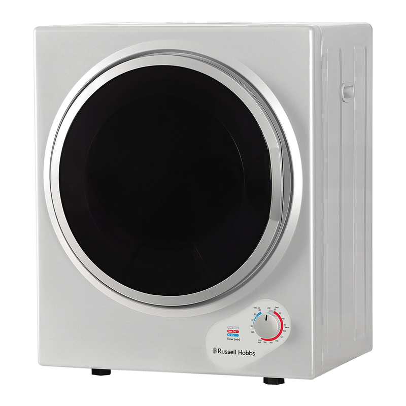 Russell Hobbs Compact Vented Tumble Dryer 2.5kg - Silver, Space Saving Home Laundry Appliance for Efficient Drying