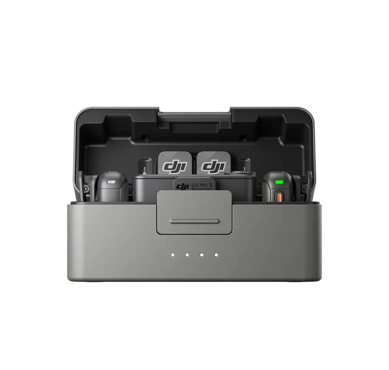 DJI Mic 3 Wireless Lavalier Microphone System with 2 Transmitters, 1 Receiver & Charging Case for Pro Audio Recording