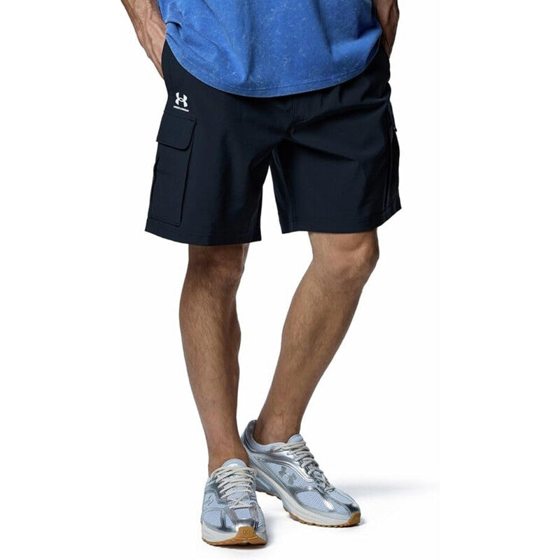 Under Armour Men's Cargo Shorts - BLACK/WHITE | 8" Woven Vibe Cargo Shorts for Comfort & Performance