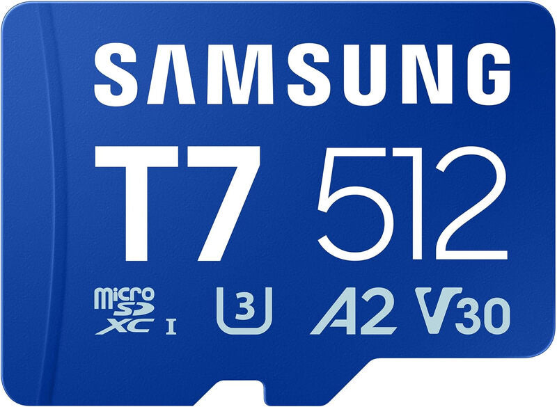 Samsung Micro SD Memory Card - 512GB High-Speed T7 Portable Solid State Drive for Expanded Data Storage