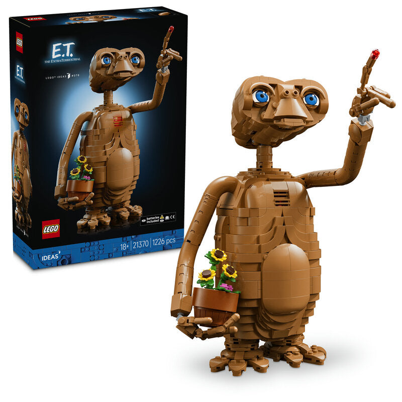 LEGO Ideas E.T. the Extra-Terrestrial Building Set 21370 | Iconic Movie Scene Model Kit for Display & Play