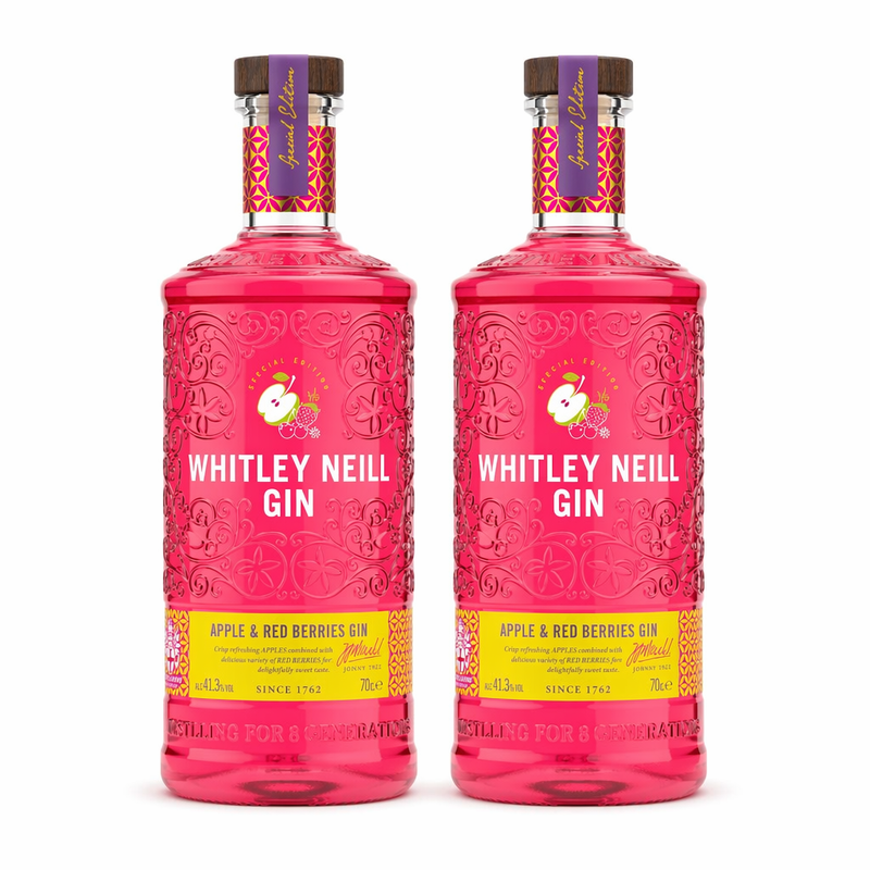 Pack of 2 -Whitley Neill Special Edition Apple & Red Berries gin 70cl
