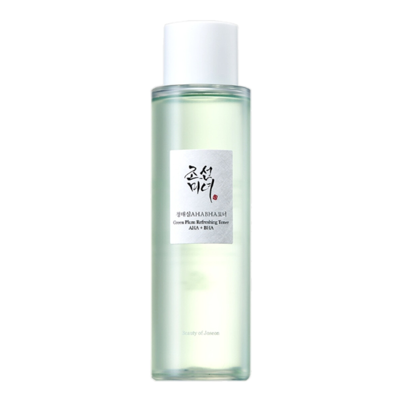 Beauty Of Joseon Green Plum Refreshing Toner: Deeply cleanses & gently exfoliates with AHA + BHA for a clear, balanced complexion. 150ml.