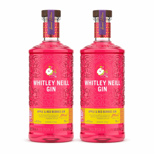 Pack of 2 - Whitley Neill Special Edition Apple & Red Berries Gin 70cl