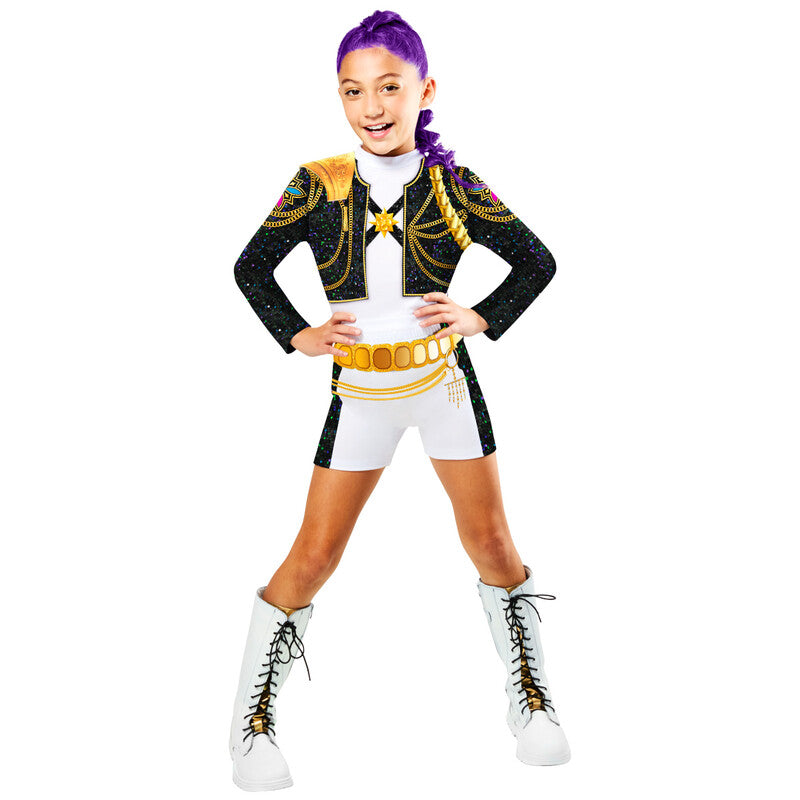 KPOP DEMON HUNTERS Dress Up Costume Toy - Rumi Fancy Dress with Yellow Jacket for 7-8 Year Olds Kids Role