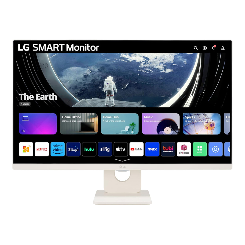 LG Smart Monitor 27U511SA-W - Full HD 1080p IPS 27 Inch, 100Hz, 5ms Response Time, Built-In Speakers, Wifi & Bluetooth Connectivity, Virtually Borderl