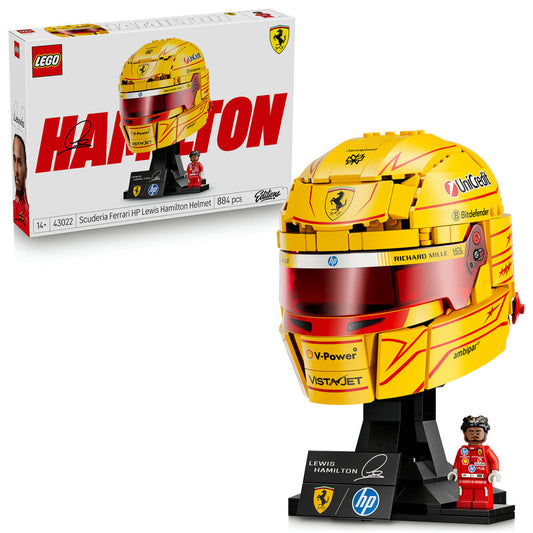 LEGO Building Sets: Formula 1 Scuderia Ferrari HP Lewis Hamilton Helmet 43022 Collectible Construction Toy