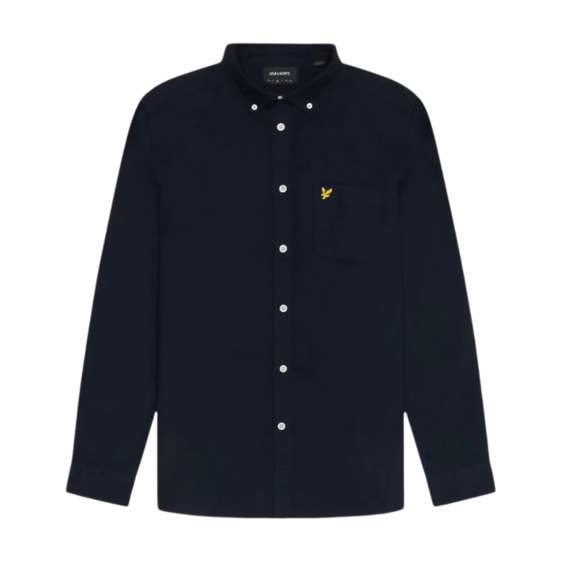 Lyle & Scott Cotton Button Down Oxford Shirt - Dark Navy