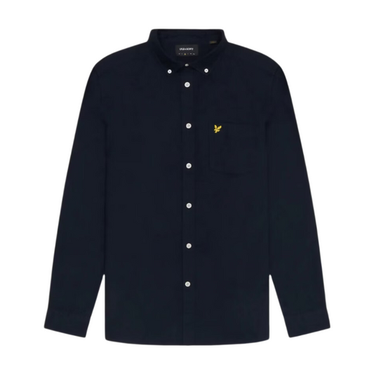 Lyle & Scott Cotton Button Down Oxford Shirt - Dark Navy