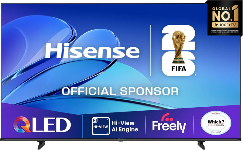 Hisense 85E7Q 85 Inch QLED 4K Ultra HD Smart TV | VIDAA OS, Dolby Vision/Atmos, AI Upscaler & Voice Control