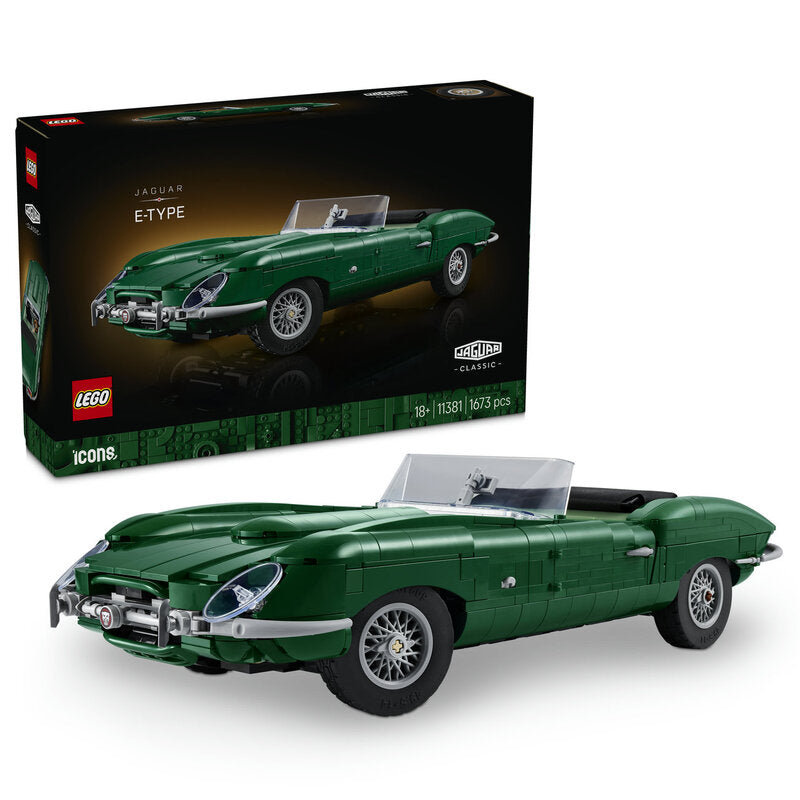 LEGO Icons Building Set: 11381 Jaguar E-Type Classic Sports Car Toy for Expert Builders and Collectors
