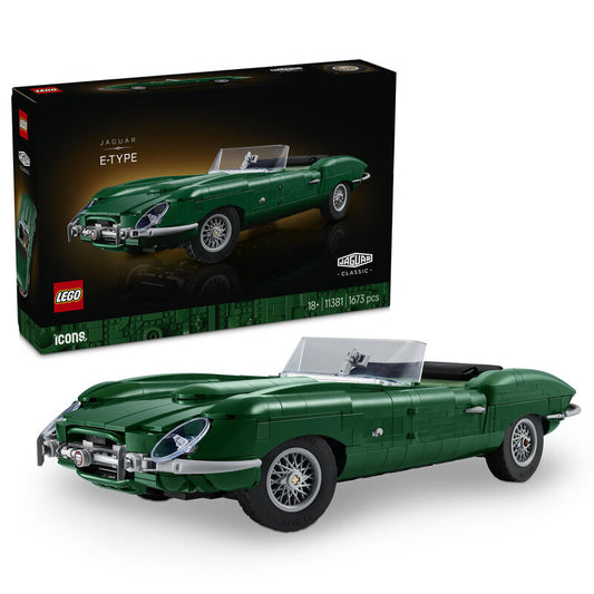 LEGO Icons Building Set: 11381 Jaguar E-Type Classic Sports Car Toy for Expert Builders and Collectors