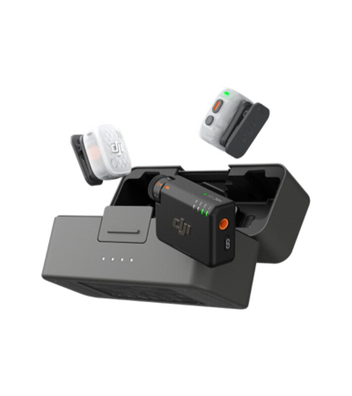 DJI Mic Mini 2S Wireless Microphone System: Compact 2 TX + 1 RX Lavalier Kit with Charging Case for Clear Audio