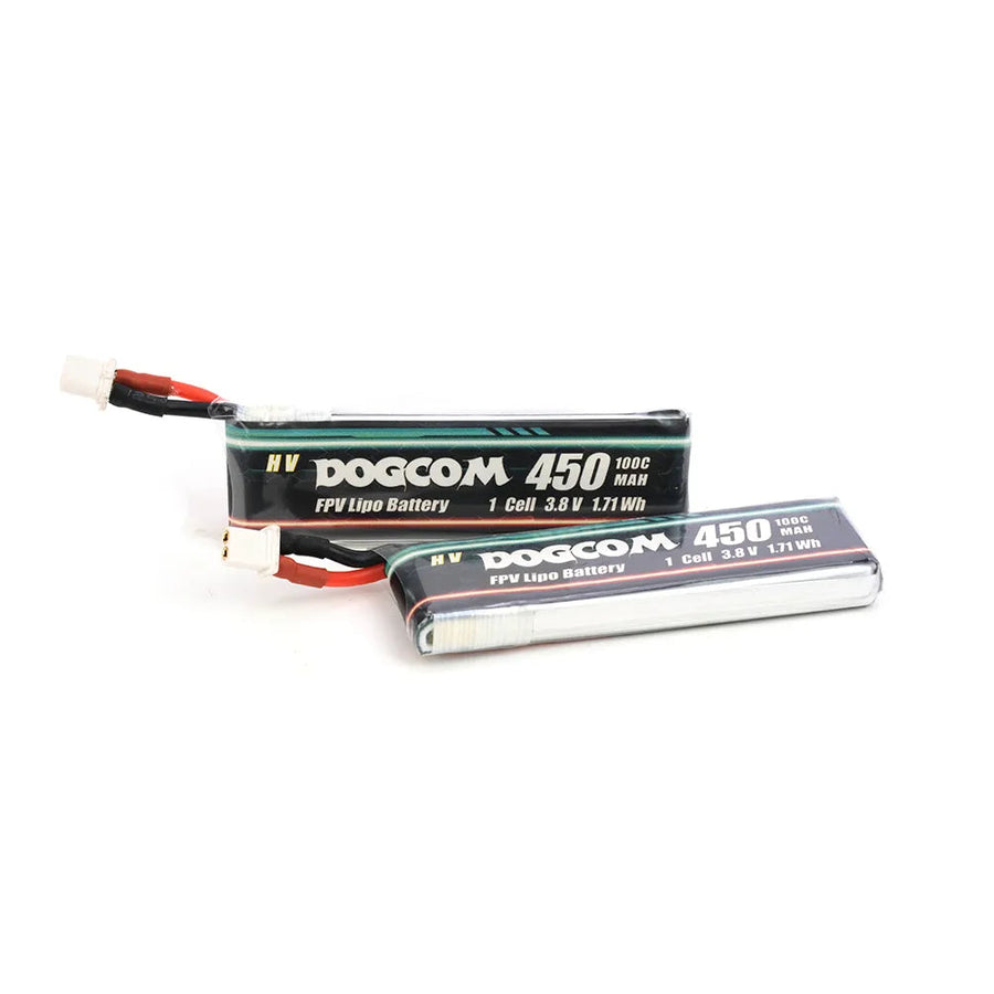 DOGCOM 450mAh 100C 1S 3.8V FPV lipo Battery BT2.0/PH2.0(Pack of 4) - BT2.0