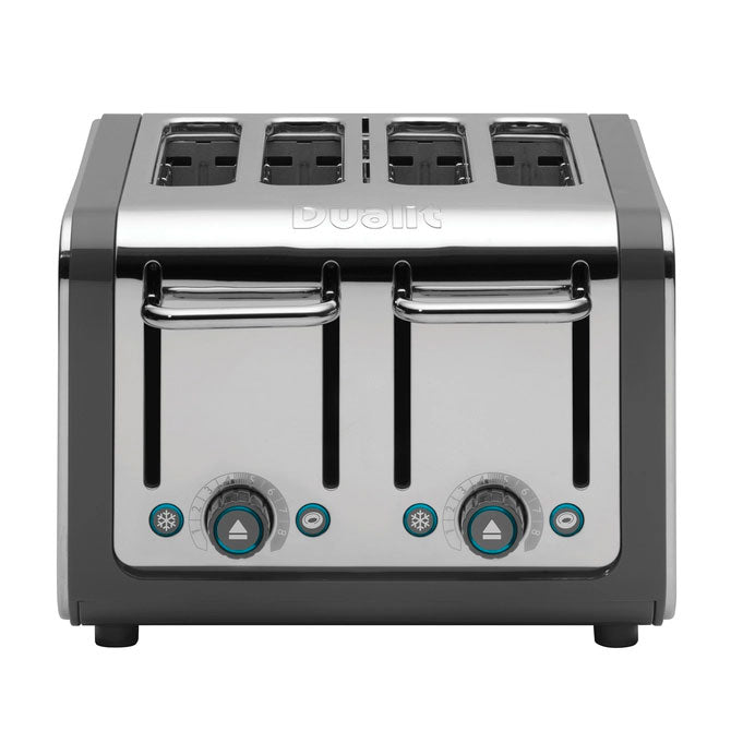 Dualit Architect 4 Slice Toaster in Grey & Polished Steel