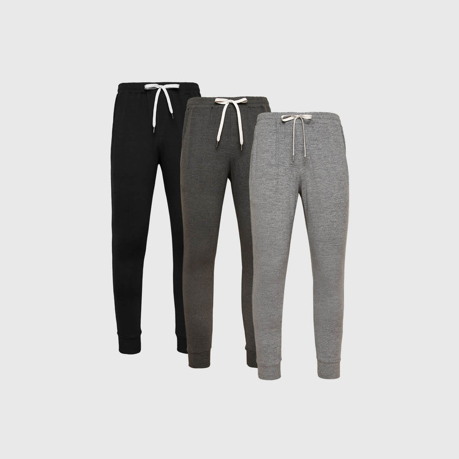 True Classic Active Jogger Pants Variety 3-Pack | Cotton Blend | Athletic Cut | Medium