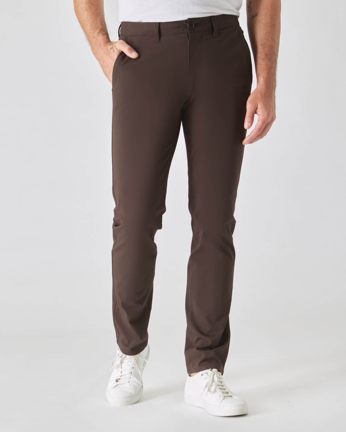 True Classic Dark Oak Slim Twill Chino Pant | 31