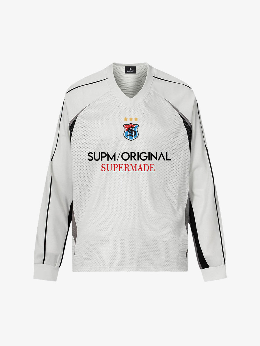 Functional Digital Sports Jersey Long-Sleeved T-Shirt - White / M
