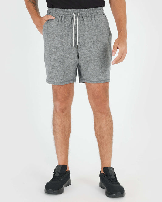 True Classic Heather Gray Active Comfort Shorts | Cotton Blend | Athletic Cut | Small