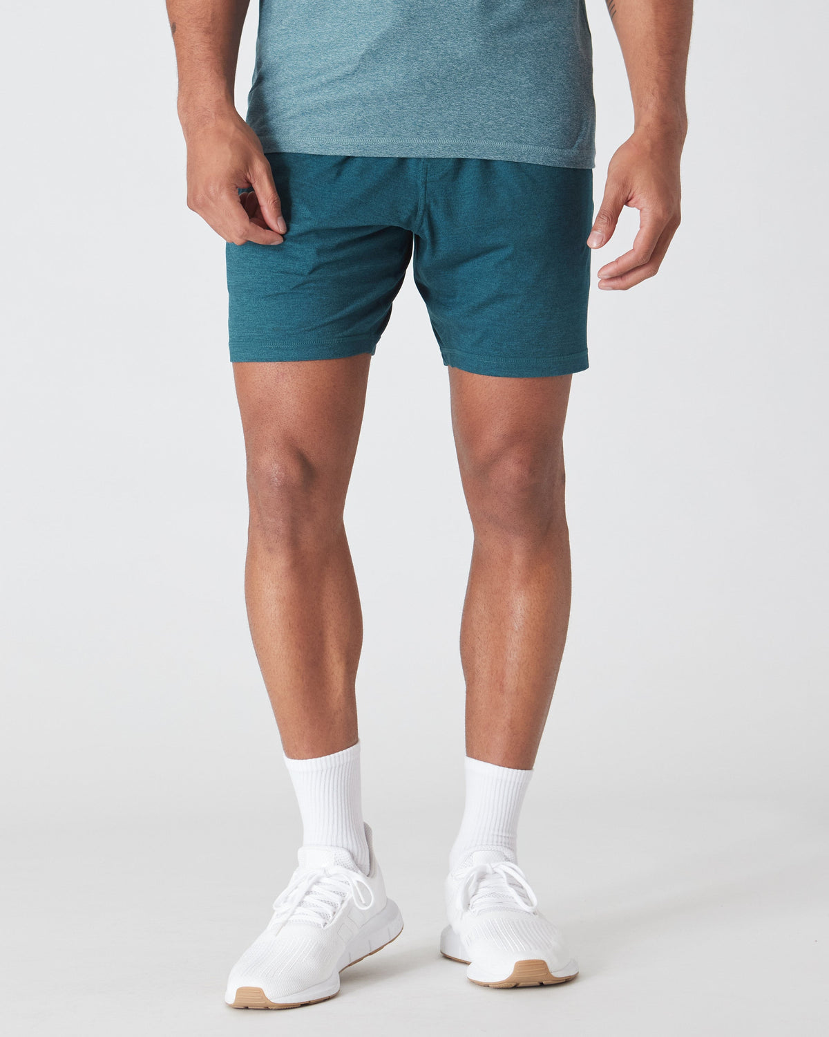 True Classic Multi Dark Heather Centurion Active Comfort Shorts | Cotton Blend | Athletic Cut | Small
