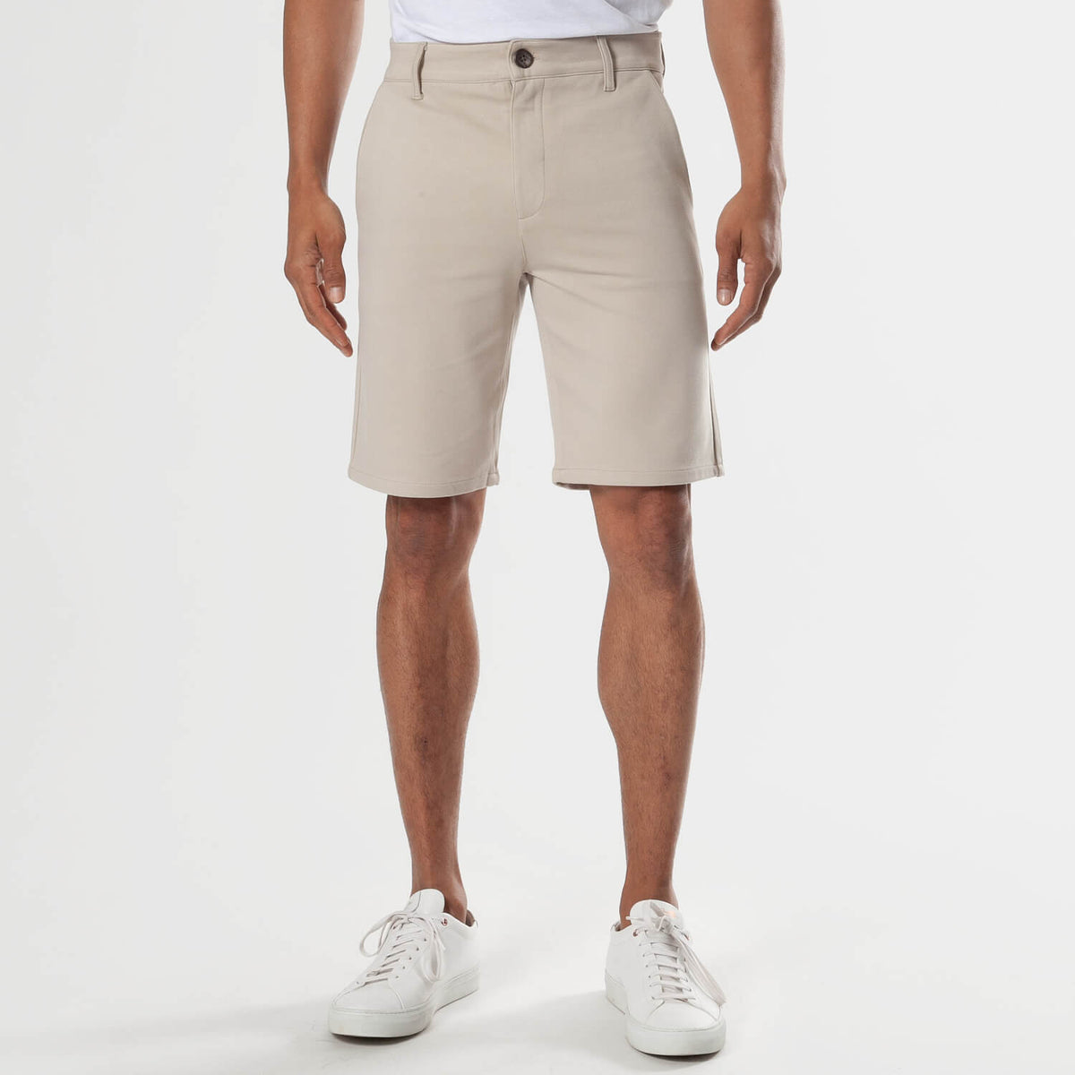 True Classic 9" Sandstone Comfort Knit Chino Shorts | 34