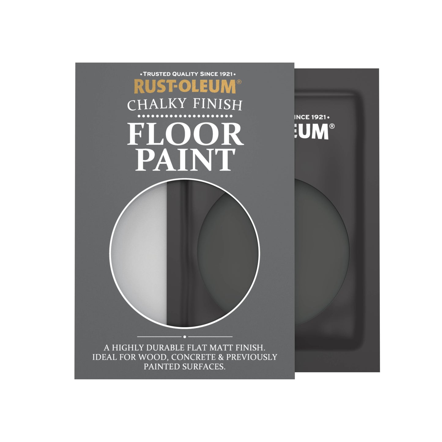 Rust-Oleum Black Chalky Floor Wood & Concrete Paint - Natural Charcoal 10ml