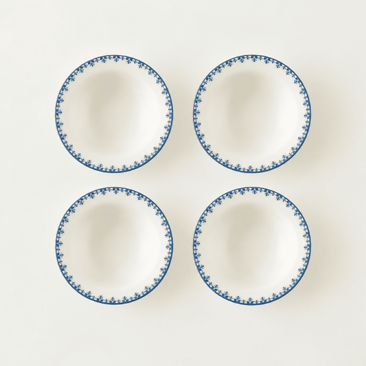 Bleu Blanc Porcelain Soup Bowls (Set of 4)