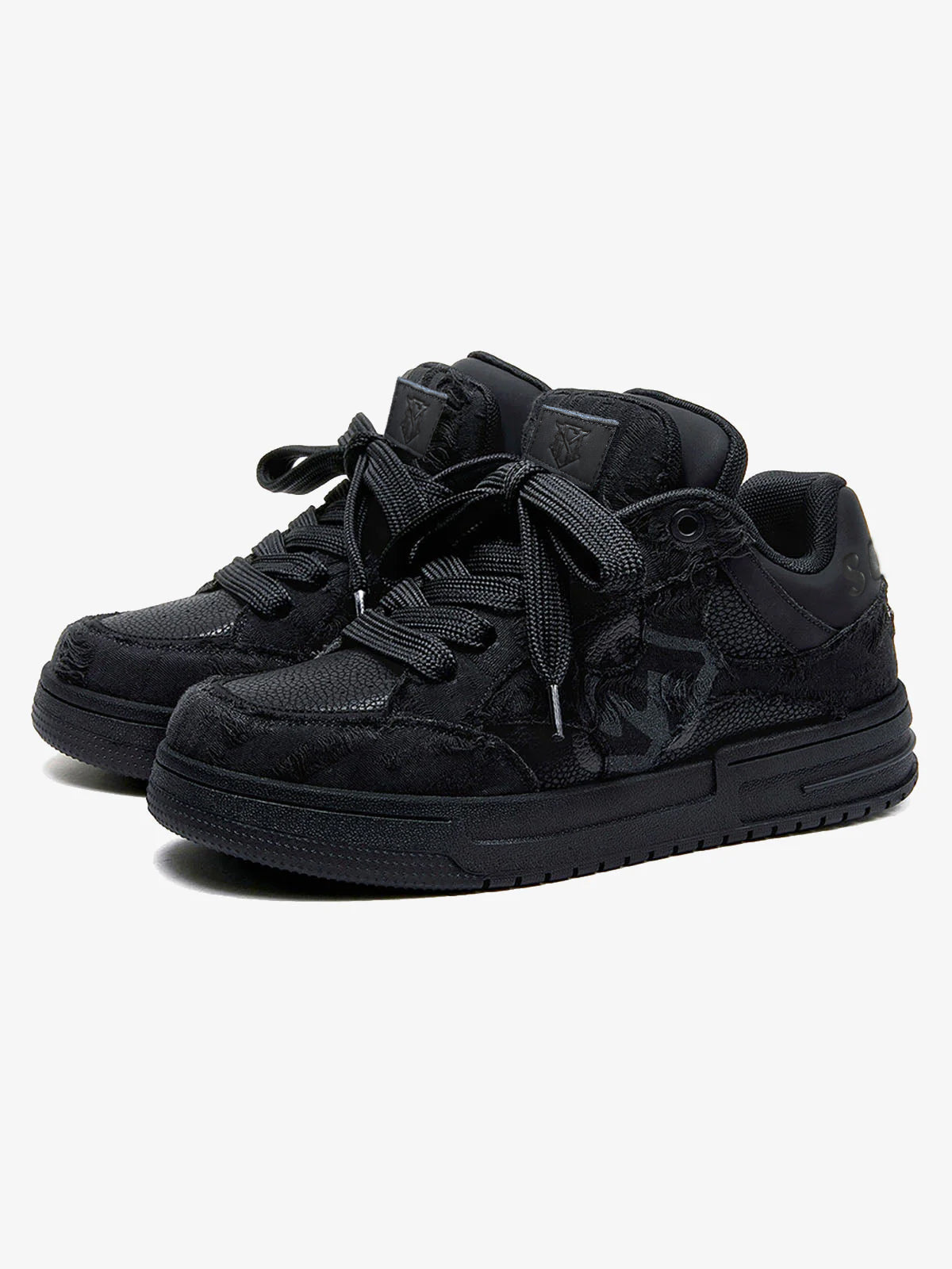Rubber Sole Black Knight Destruction Skate Shoes - Black / 35