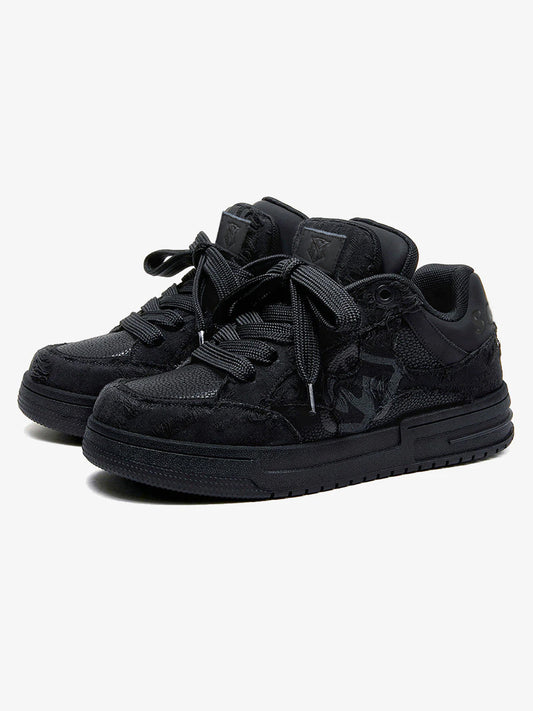 Rubber Sole Black Knight Destruction Skate Shoes - Black / 35