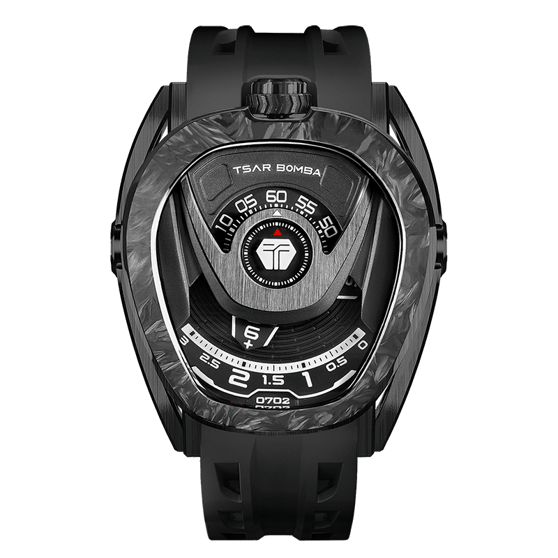 TSARBOMBA REACTOR TB8213 Fashion Watch; features a Japanese automatic mechanical movement, a carbon fiber bezel, and a 316L stainless steel case offer