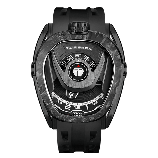 TSARBOMBA REACTOR TB8213 Fashion Watch; features a Japanese automatic mechanical movement, a carbon fiber bezel, and a 316L stainless steel case offer