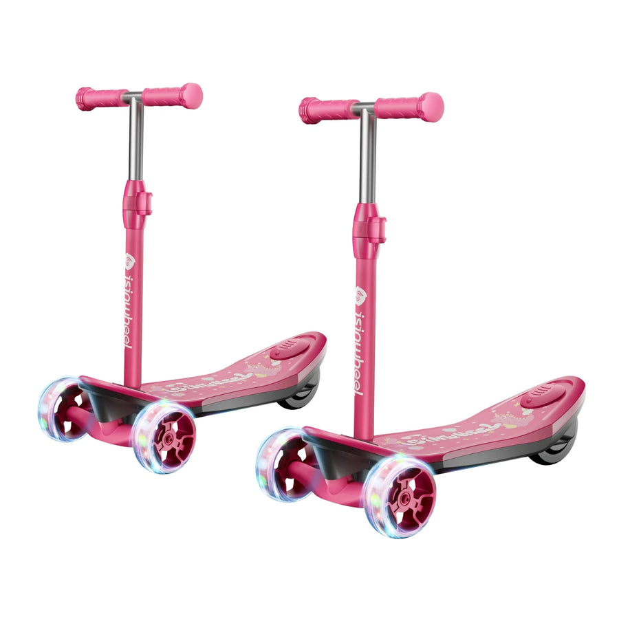 isinwheel Mini 3 Wheel Kids Electric Scooter for boys aged 3-12 - Minispider [Pink]-Remote Control / 2