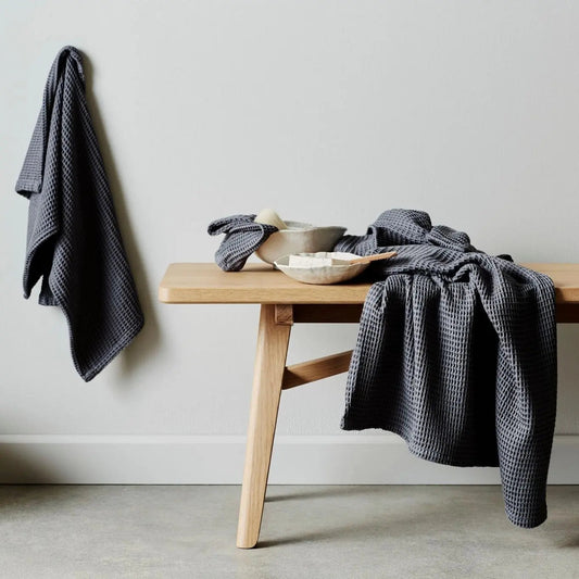 Bamboo Waffle Towel Set | Color: Slate | Size: One Size