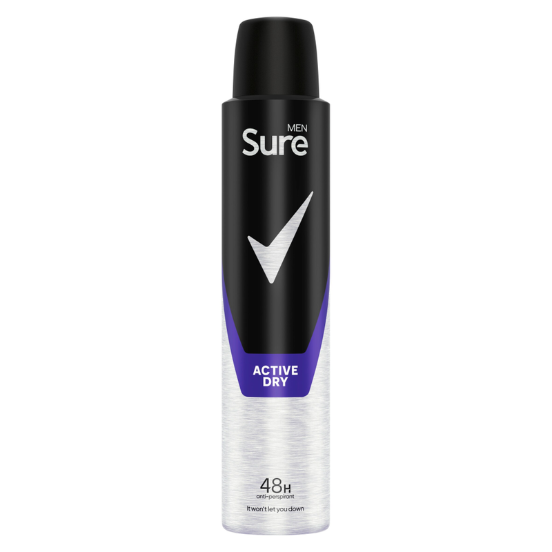 Sure Men Anti-Perspirant Aerosol Active Dry 200ml