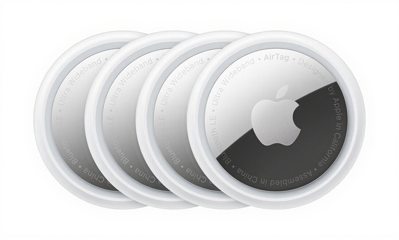 Apple AirTag 4-Pack - Bluetooth Tracking Devices for Personal Items, Keys, and More - Electronics Accessory