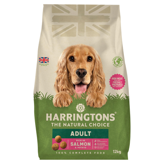 Harringtons Adult Dog Food - Rich in Salmon & Potato Recipe. Complete Dry Food for Dogs with a Delicious Taste.