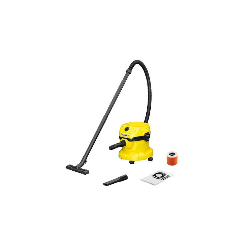 Kärcher WD 2 Plus Wet Dry Vacuum Cleaner | Compact & Powerful for Home Workshop and Car Cleaning Tasks