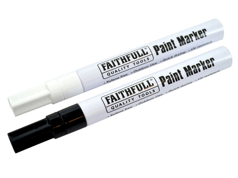 Faithful Paint Marker Pen Black & White 2 Pack