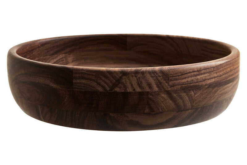 Maison by Premier Dinnerware Round Deep Sheesham Wood Salad Bowl – Handcrafted Small Rustic Serving Bowl for Tableware Elegance