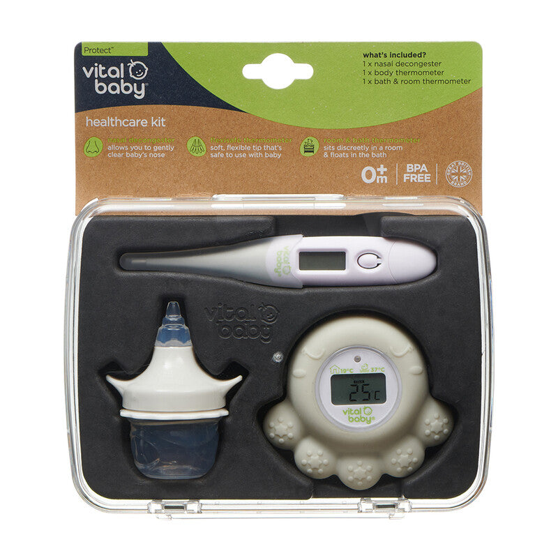 Vital Baby Thermometers & Healthcare Kit for Newborns – Complete Baby Health and Grooming Essentials Set