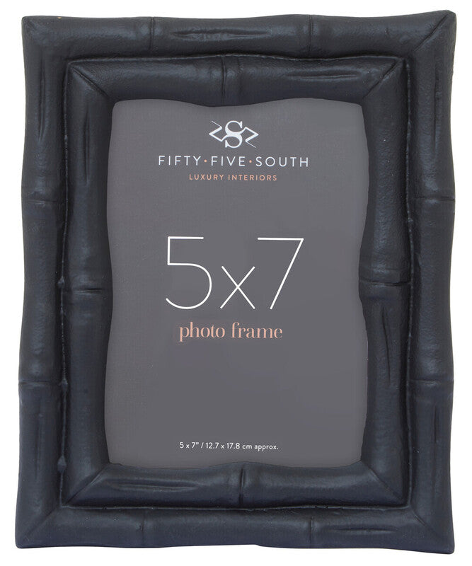 Interiors by Premier Home Décor Photo & Poster Frame Hiba Bamboo Black 5x7" Elegant Wall Art Display for Modern Spaces