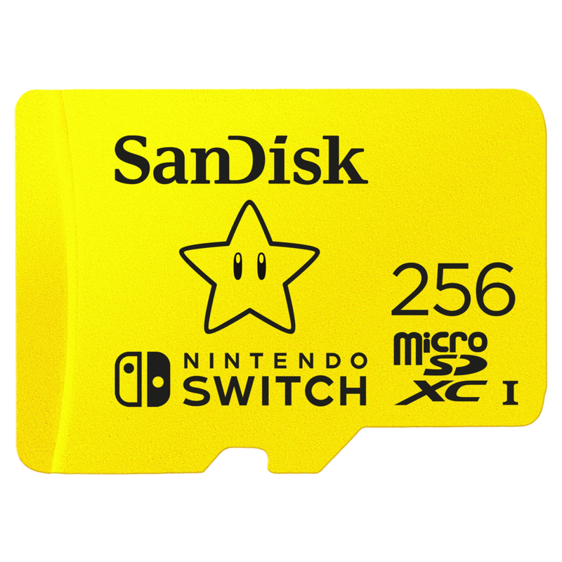 SanDisk microSDXC Card for Nintendo Switch - 256GB Memory Card for High-Speed Gaming Storage and Data Expansion