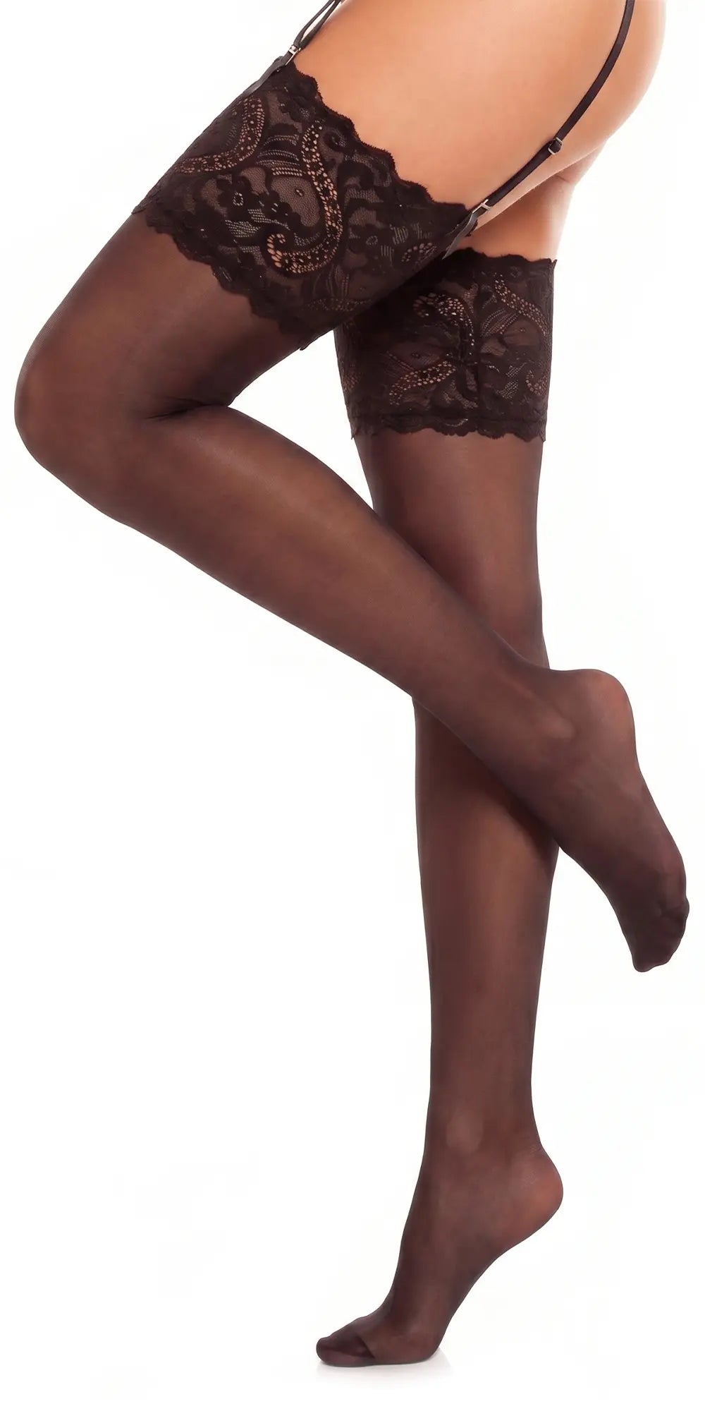 Glamory Dream 20 Strapsstrümpfe - Black | Farbe: Black | Größe: 56-58