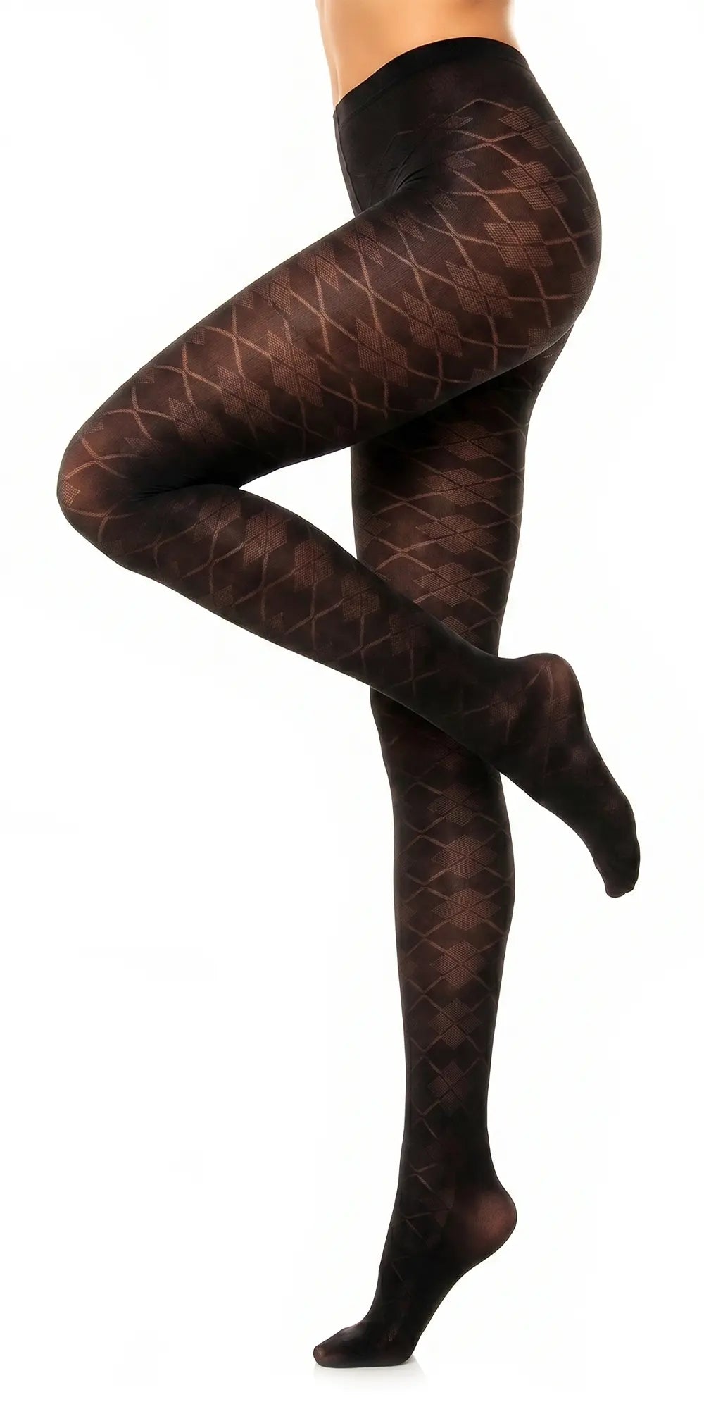 Glamory Dune 70 Argyle Strumpfhose | Farbe: Black | Größe: 48-50