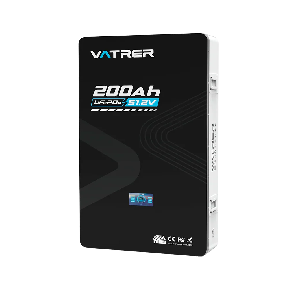 Vatrer 48V (51.2V) 200Ah Wall-Mounted Lithium Solar Battery 200A BMS - 1 PACK
