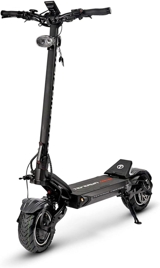 Teverun Fighter Eleven Plus Faltbarer Elektroroller, 500-W-Motor, begrenzte Geschwindigkeit 20 km/h, Reichweite 120 Kilometer, 11-Zoll-Reifen, Schwarz