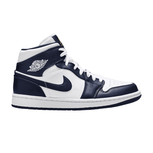 Air Jordan 1 Mid White Metallic Gold Obsidian - 40 / Standard