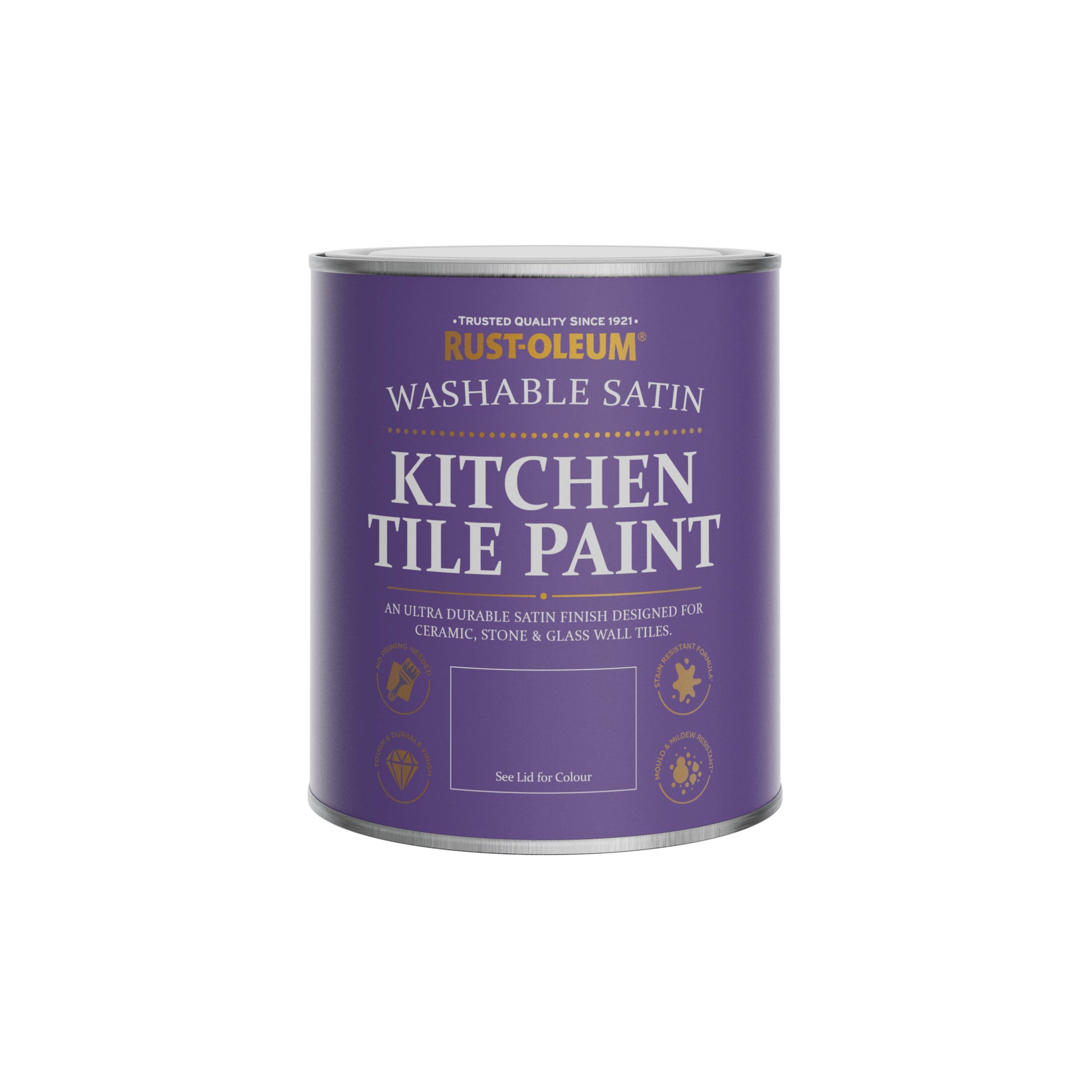 Rust-Oleum Brown Satin Kitchen Tile Paint - Cocoa 750ml 750ml