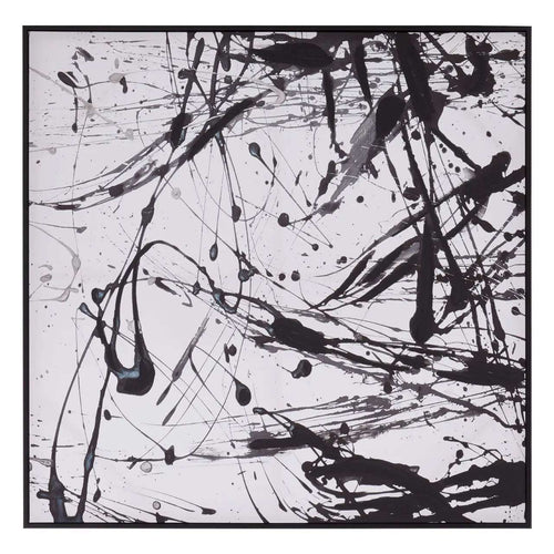 Astratto Black & White Oil Paint Wall Art