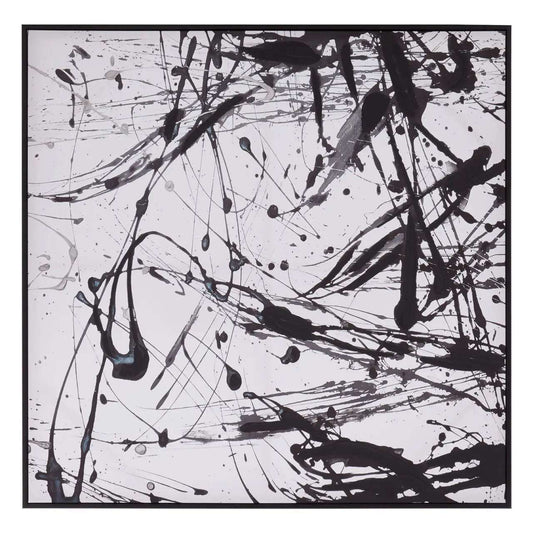 Astratto Black & White Oil Paint Wall Art